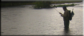 Fishing a cane rod in the rain